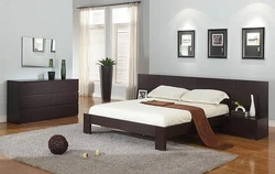 Wenge çarpayı ilə yataq otağı daxili
