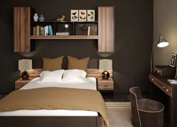 Wenge to'shak bilan yotoqxonaning ichki qismi