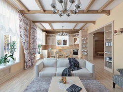 Living Room Interior In A Frame House Photo