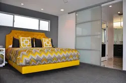 Yellow Bed In The Bedroom Interior