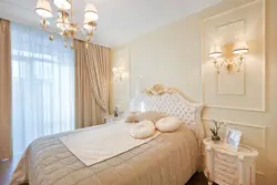Bedroom in cream tones photo