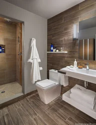 Bathroom interior concrete wood