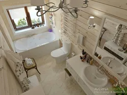Bath design in a frame house