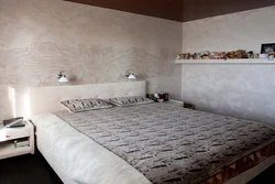 Venetian Plaster In The Bedroom Interior Photo