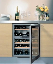 Wine Cabinet In The Kitchen Interior Photo