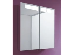 Mirror cabinet in the bathroom photo