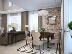 Kitchen living room with large table photo