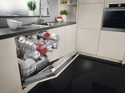 Built-in dishwasher in the kitchen photo