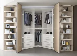 Large corner wardrobe in the bedroom photo