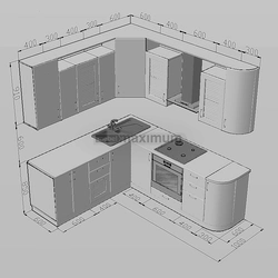 Kitchen projects with corner photo sizes