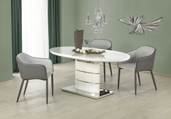 Oval dining table for kitchen photo