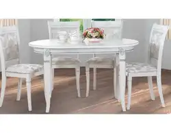 Oval dining table for kitchen photo