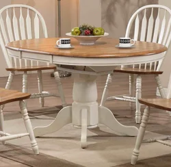 Oval dining table for kitchen photo