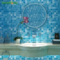 Self-adhesive wallpaper for the bathroom photo