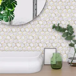 Self-adhesive wallpaper for the bathroom photo