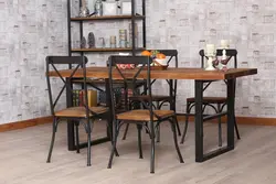 Loft mətbəx masasının fotoşəkili
