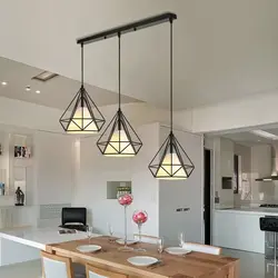 Loft style chandeliers for the kitchen photo