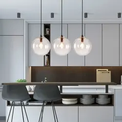 Loft style chandeliers for the kitchen photo