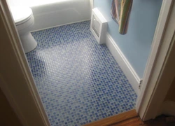 Mosaic on the bathroom floor photo