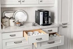 Coffee machine design in the kitchen