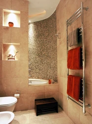 Bathroom with heated towel rail photo design