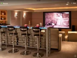 Bar bilan yashash xonasi dizayni