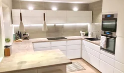 İnteryerdə Voxtorp IKEA mətbəxi