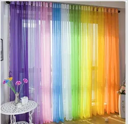 Photo veil for the kitchen photo