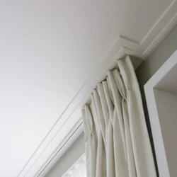 Ceiling curtain rods for kitchen photo