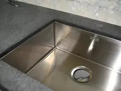Kitchen With Metal Sink Photo