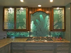 Photo glass for kitchen photo