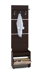 Narrow Coat Rack With Shoe Rack In The Hallway Photo