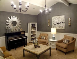 Piano in modern living room interior
