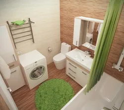 Interior design of a bathroom combined with a toilet sq m