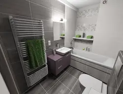 Interior design of a bathroom combined with a toilet sq m