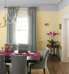 Color combination for kitchen curtains photo