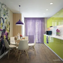 Color combination for kitchen curtains photo