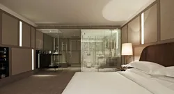 Дизайн стекло на спальне