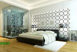 Glass design for bedroom