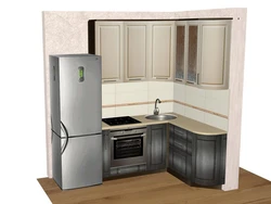 Kitchen set for a small corner kitchen in Khrushchev photo