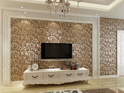 How to glue wallpaper in the living room photo
