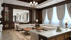 Classic interior of a living room in a country house