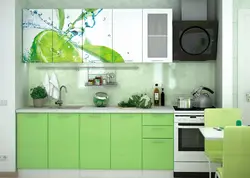 Kitchen design with green cabinets