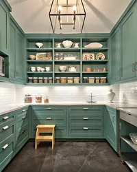 Kitchen Design With Green Cabinets