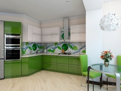Kitchen Design With Green Cabinets