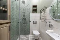 Душымен төртбұрышты ванна бөлмесінің дизайны