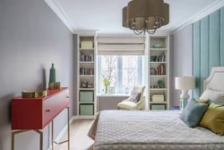 Table by the window in the bedroom photo design