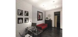 Интерьер Гостиной С Кирпичной Белой Стеной