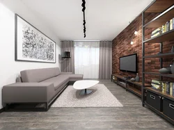 Qonaq Otağının Interyeri 18 Kv M Loft Üslubunda