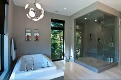 Shower cabin as a bathroom photo design